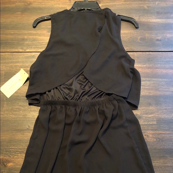 Paper Crane black rayon mini dress - Picture 2 of 2